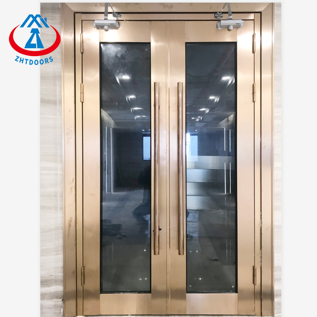 Entrance Aluminium Fire Rated Glass Door for commerce-ZTFIRE Door- Fire Door,Fireproof Door,Fire rated Door,Fire Resistant Door,Steel Door,Metal Door,Exit Door