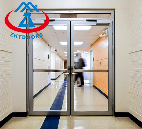 Stainless Steel Fire Rated Glass Door-ZTFIRE Door- Fire Door,Fireproof Door,Fire rated Door,Fire Resistant Door,Steel Door,Metal Door,Exit Door