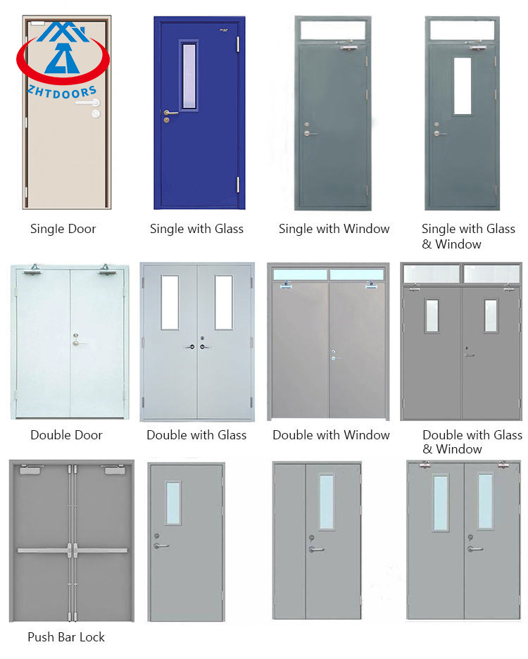 BS EN Certificate Hot Sale Factory Fireproof Door Fire Rated Door-ZTFIRE Door- Fire Door, Fireproof Door, Fire rated Door, Fire Resistant Door, Steel Door, Metal Door, Exit Door