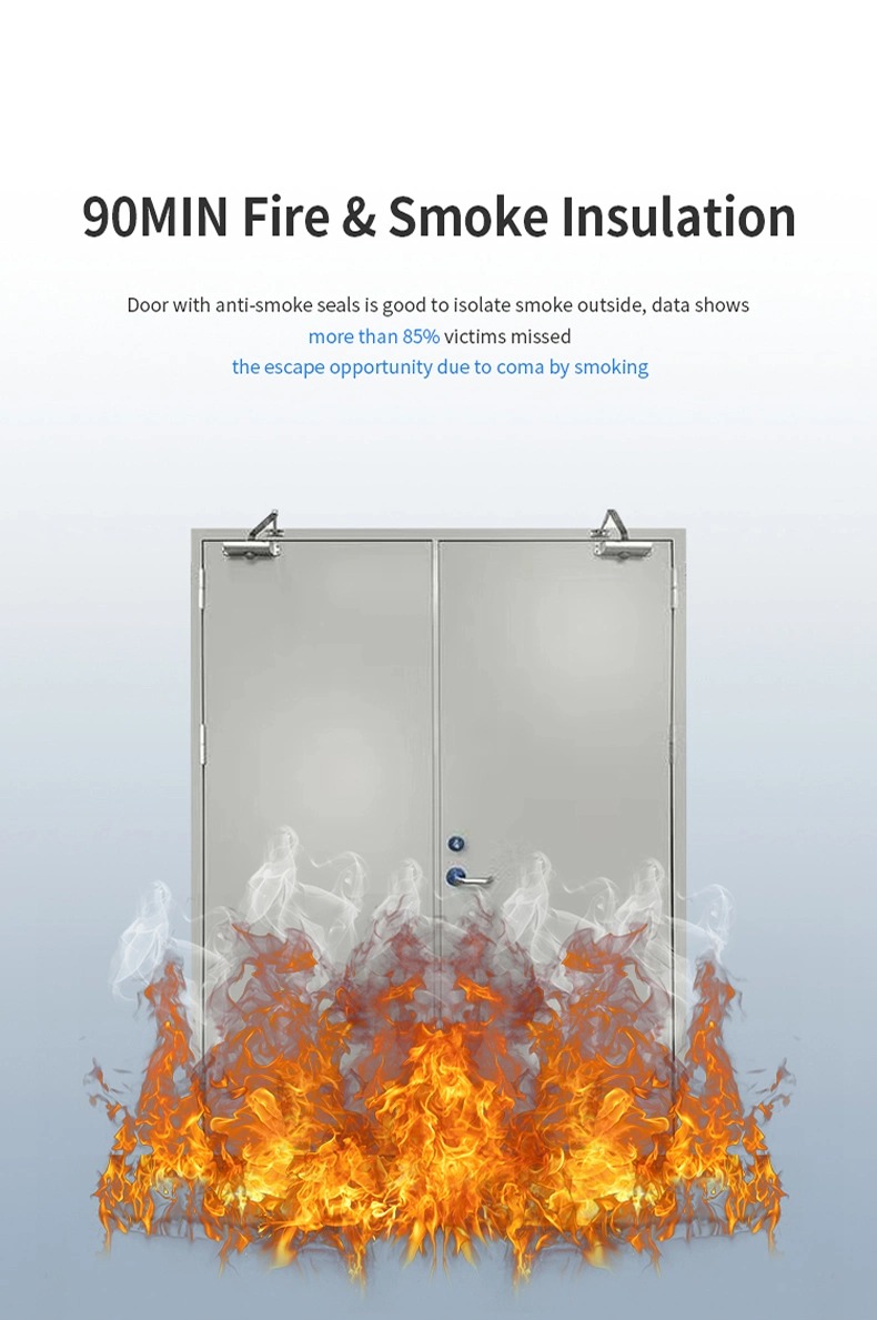 Branndør med skyvestang UL-listet beholder metall brannklassifiserte dører-ZTFIRE-dør- branndør, brannsikker dør, brannklassifisert dør, brannsikker dør, ståldør, metalldør, utgangsdør