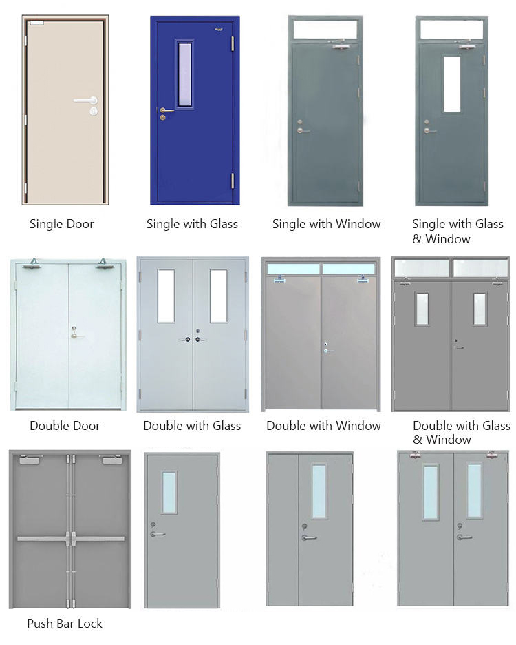 Дизайн сталевих розсувних дверей Протипожежні двері Vision Panel Exit Door Scdf-ZTFIRE Door- протипожежні двері, протипожежні двері, протипожежні двері, вогнестійкі двері, сталеві двері, металеві двері, вихідні двері